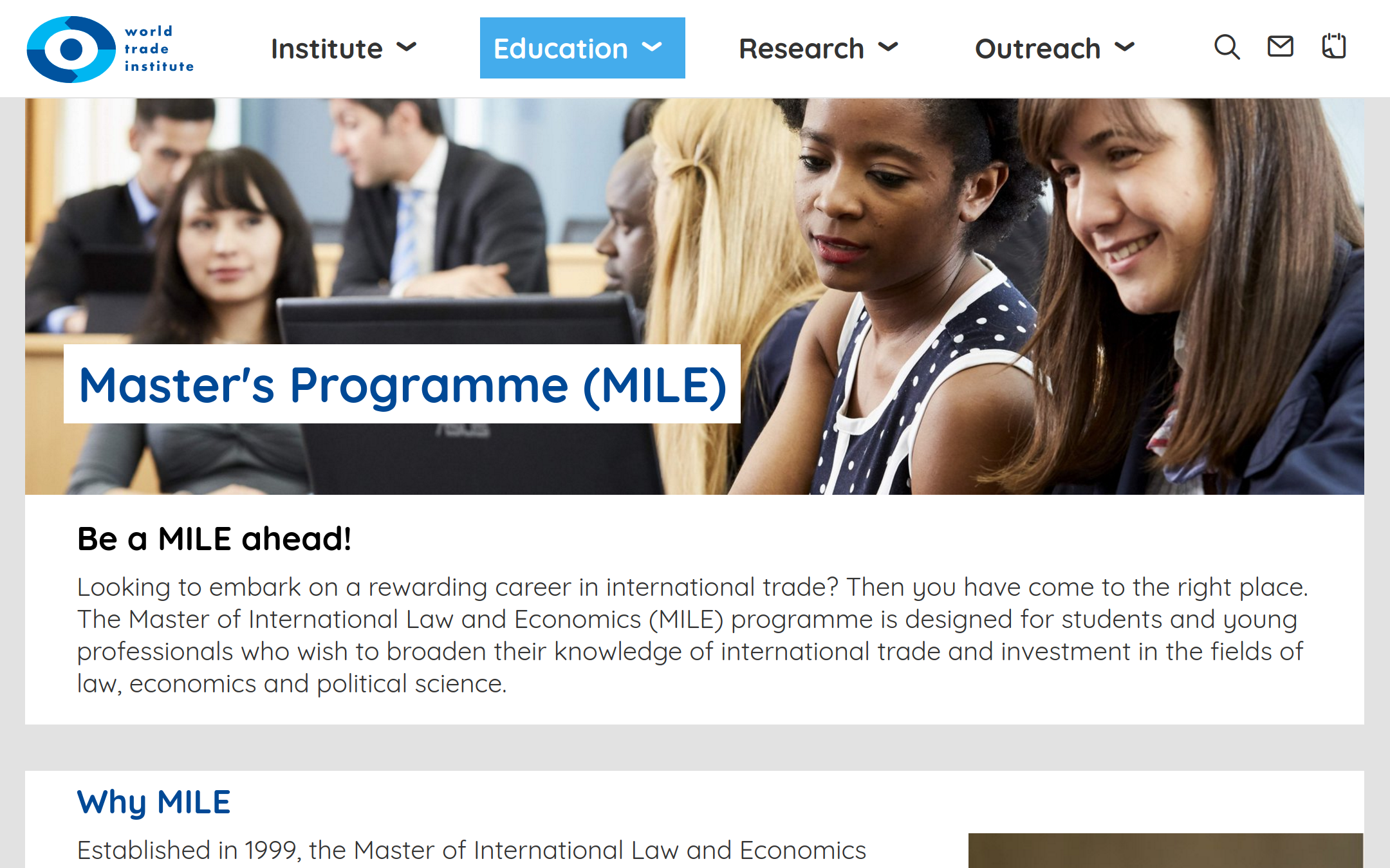About the MILE / World Trade Institute