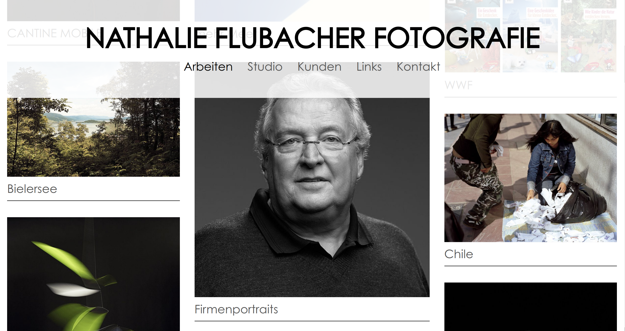 Tablet version, Portraits / Nathalie Flubacher Photography, Biel