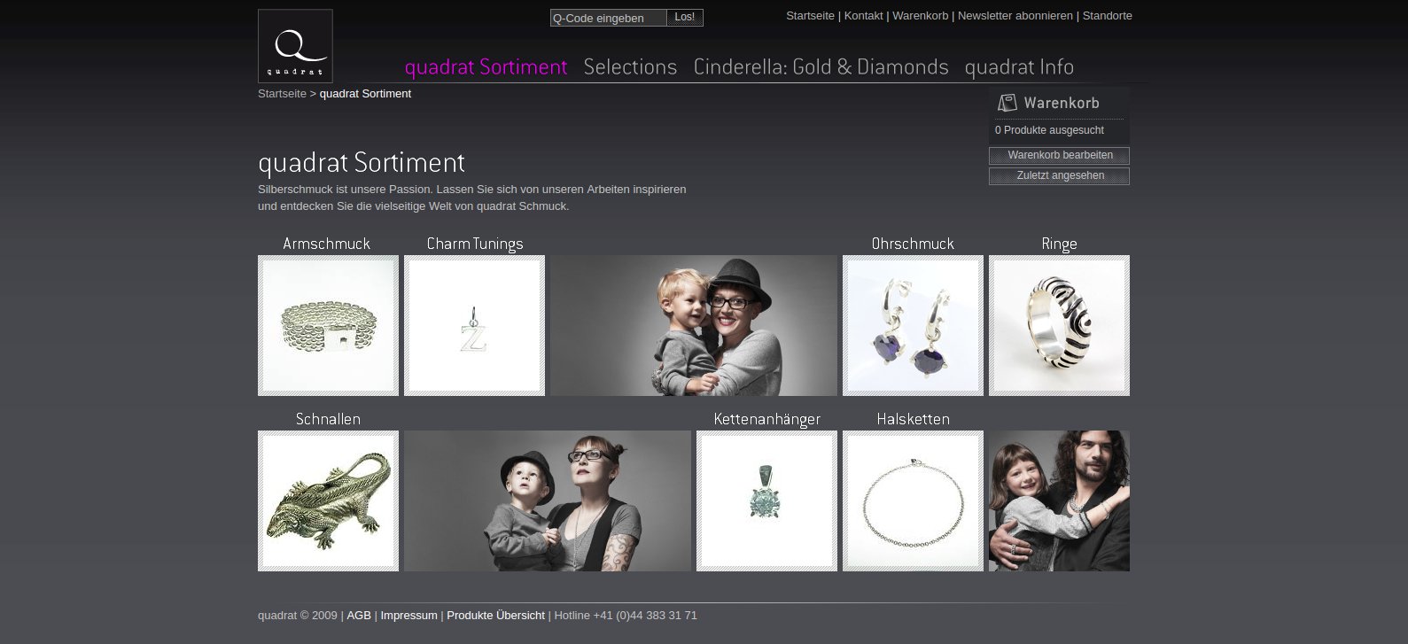 Silver jewelry / quadrat online shop