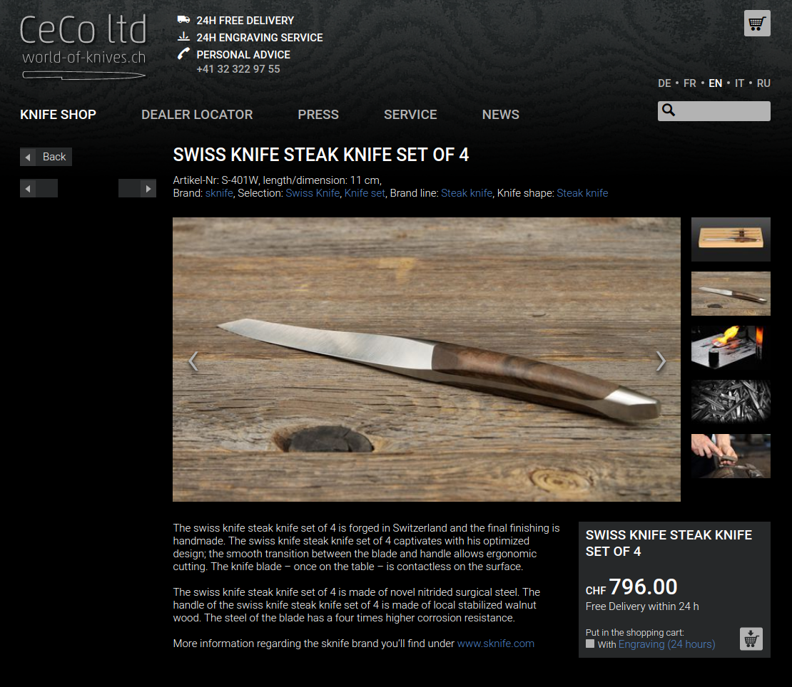 Produktedetail / Welt der Messer, django shop